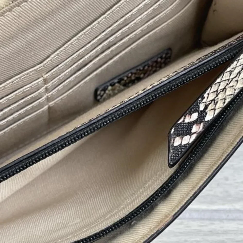 Beautiful Snakeskin Leather Clutch wallet (Softest Leather I have ever felt)